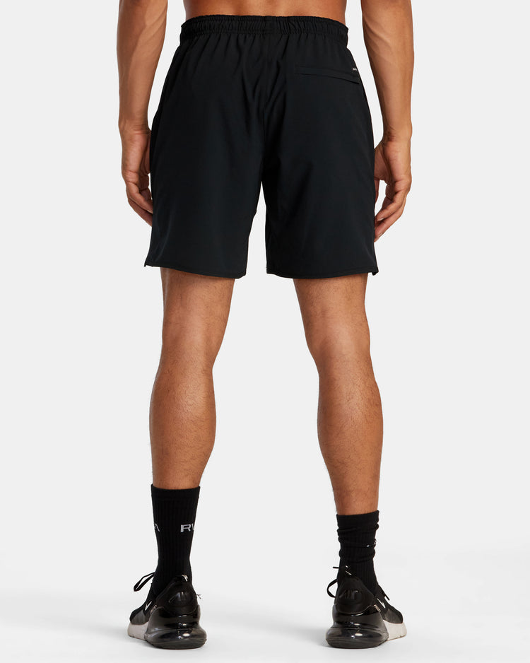 Yogger Stretch 17" Athletic Shorts - Black Multi