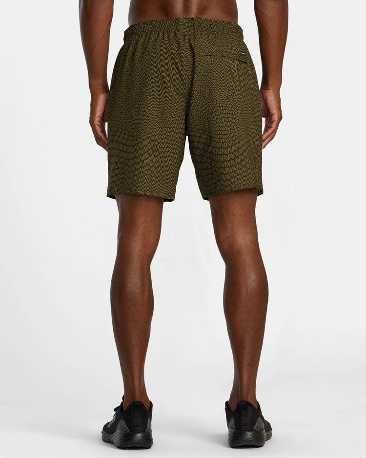 Yogger Stretch 17" Athletic Shorts - Va Warp Chocolate