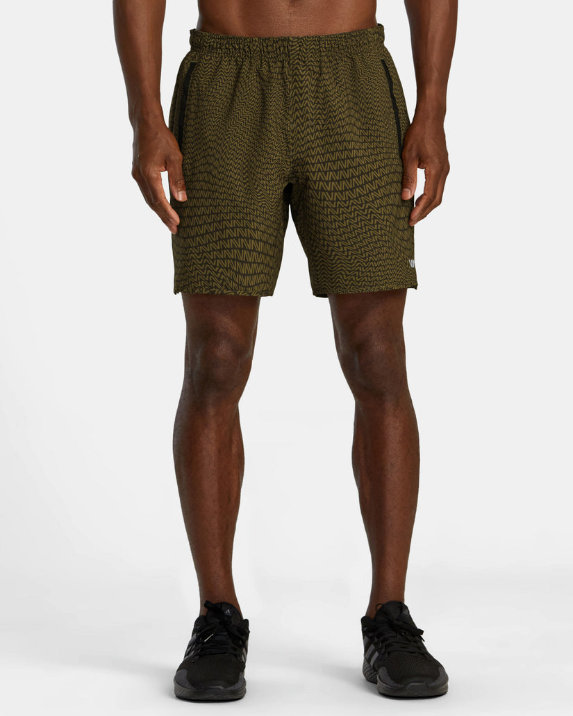 Yogger Stretch 17" Athletic Shorts - Va Warp Chocolate