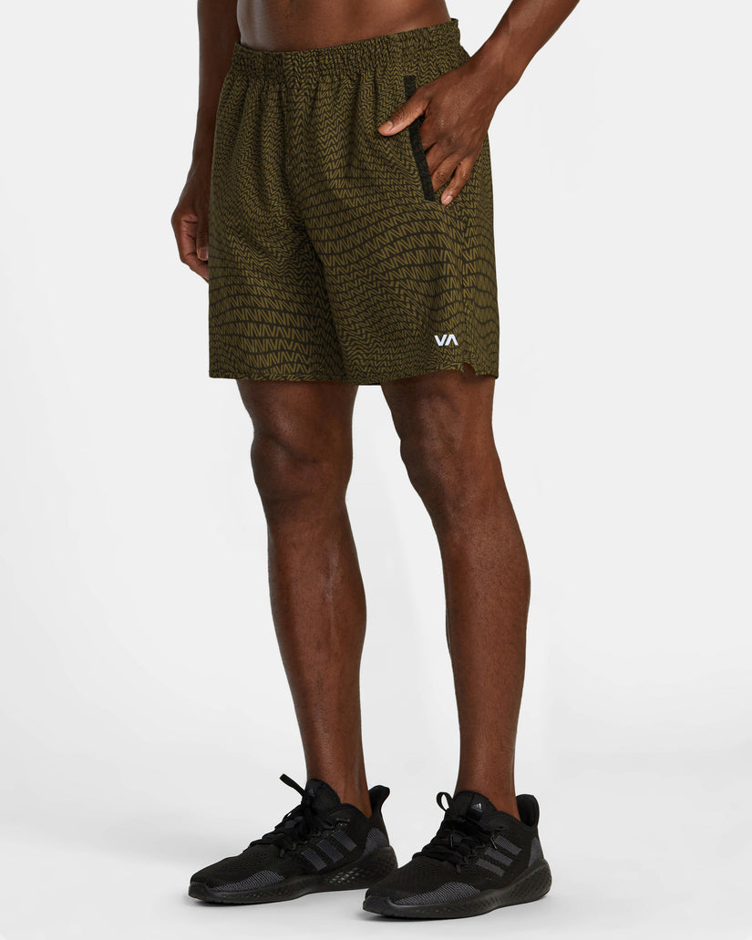 Yogger Stretch 17" Athletic Shorts - Va Warp Chocolate