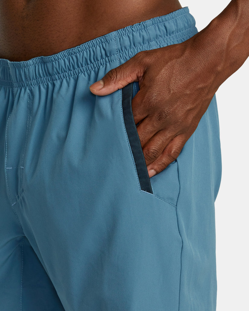 Yogger Stretch 17" Athletic Shorts - Glacier