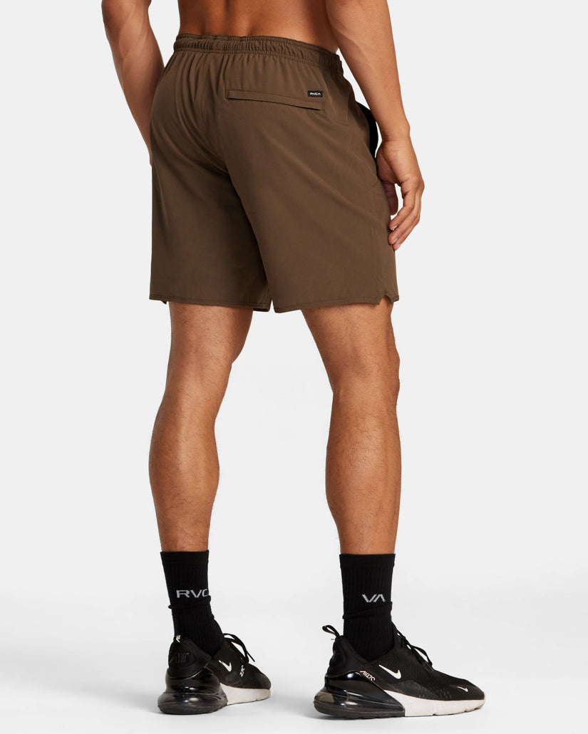 Yogger Stretch 17" Athletic Shorts - Mocha