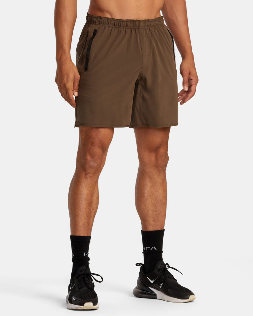 Yogger Stretch 17" Athletic Shorts - Mocha