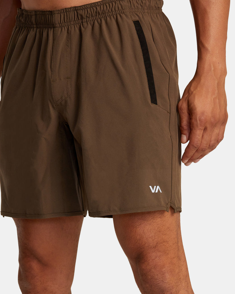 Yogger Stretch 17" Athletic Shorts - Mocha