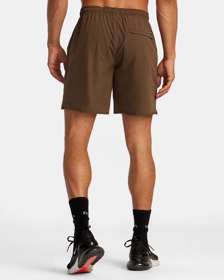 Yogger Stretch 17" Athletic Shorts - Mocha