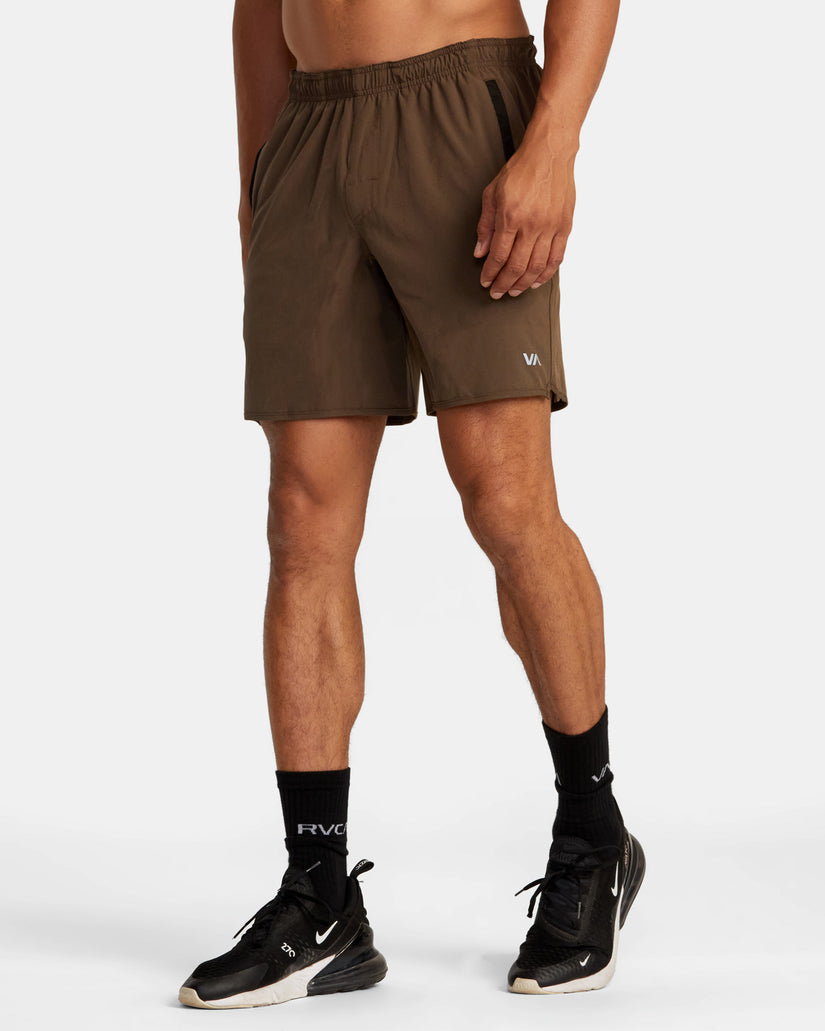 Yogger Stretch 17" Athletic Shorts - Mocha