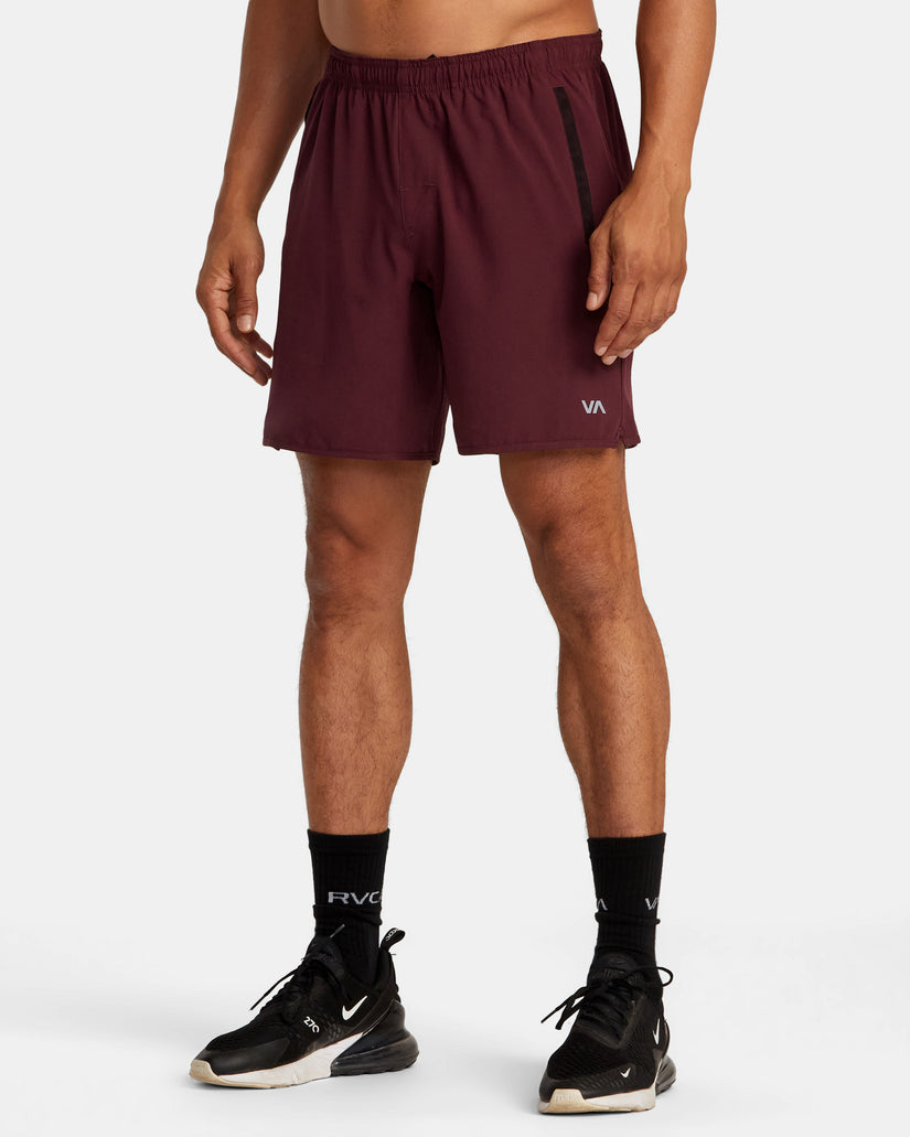 Yogger Stretch 17" Athletic Shorts - Plum