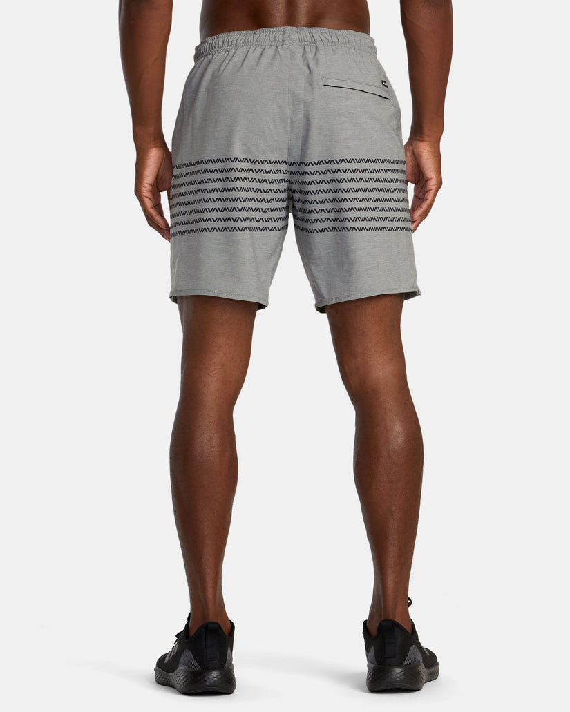 Yogger Stretch 17" Athletic Shorts - Heather Grey Va Band