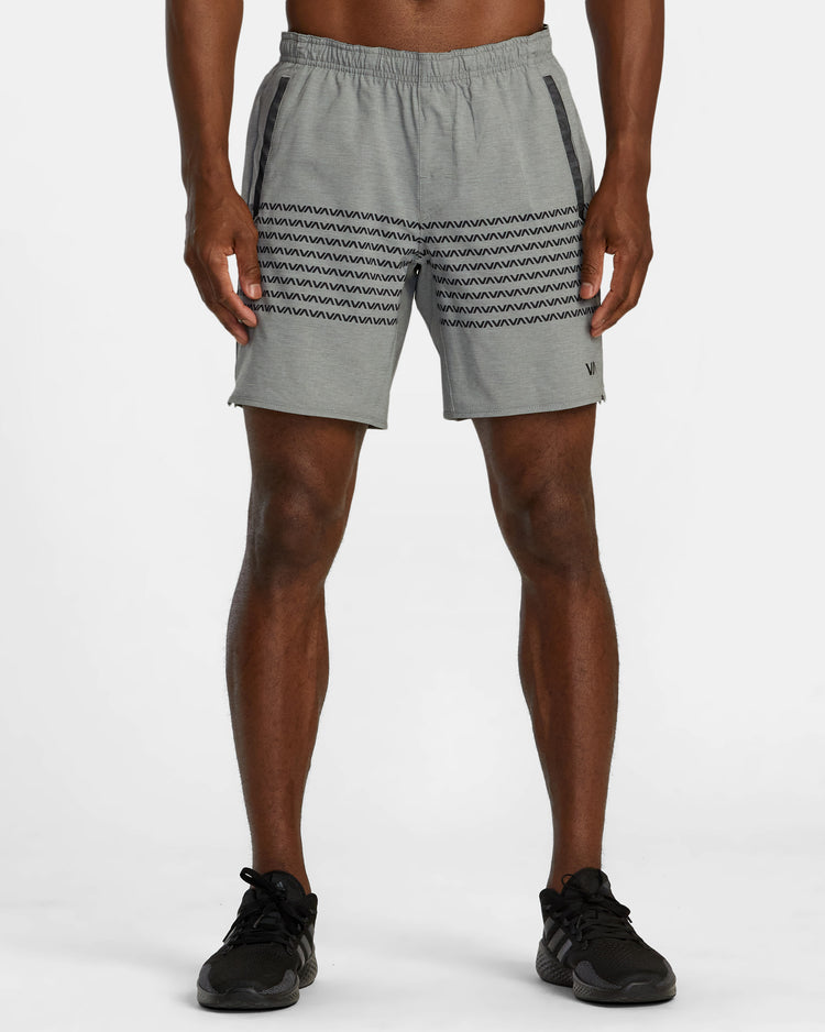 Yogger Stretch 17" Athletic Shorts - Heather Grey Va Band