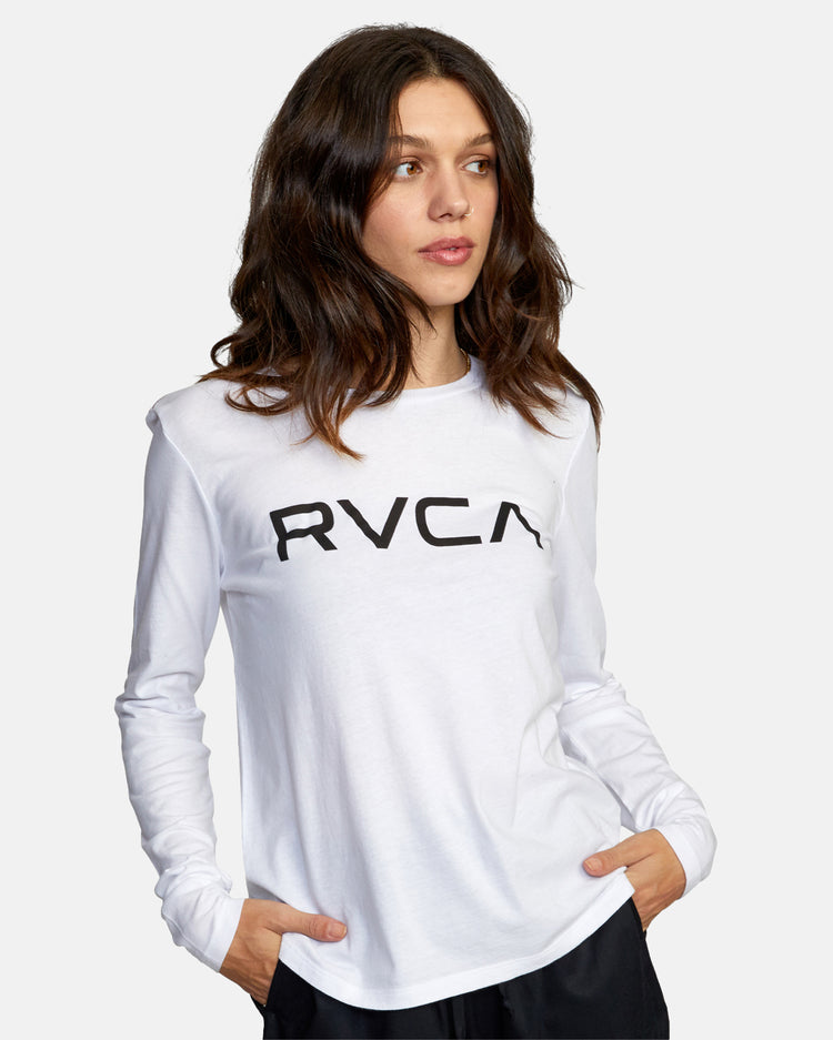 Big RVCA Long Sleeve Tee - White