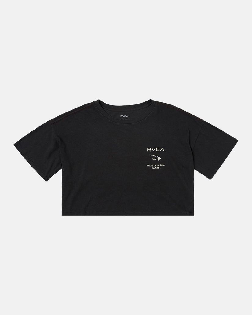 State Of Aloha Tee - Washed Black