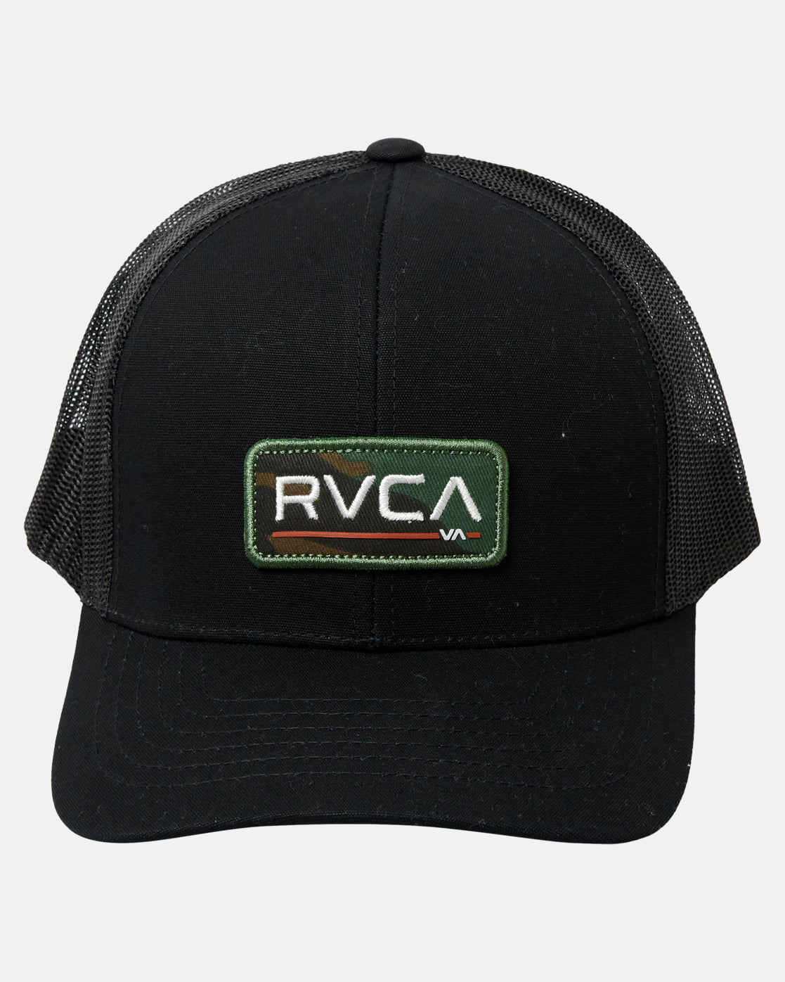 RVCA Curved Trucker Hat Black Camo RVCA