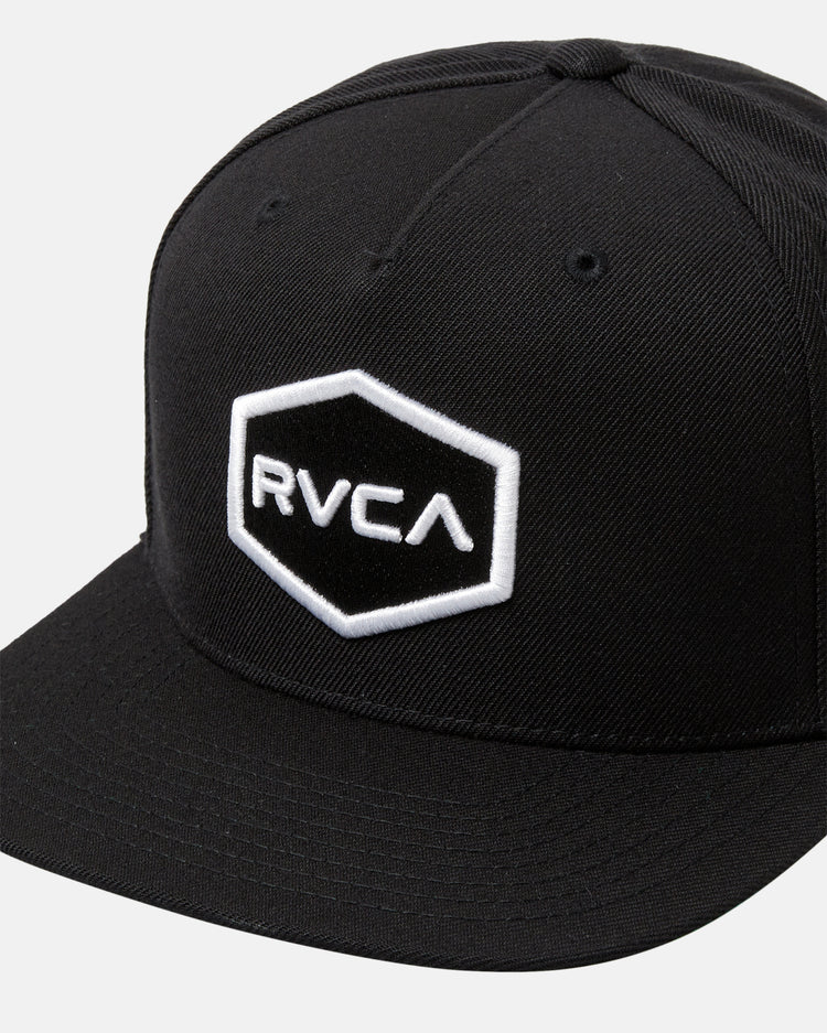 RVCA Snapback Hat - Black/White