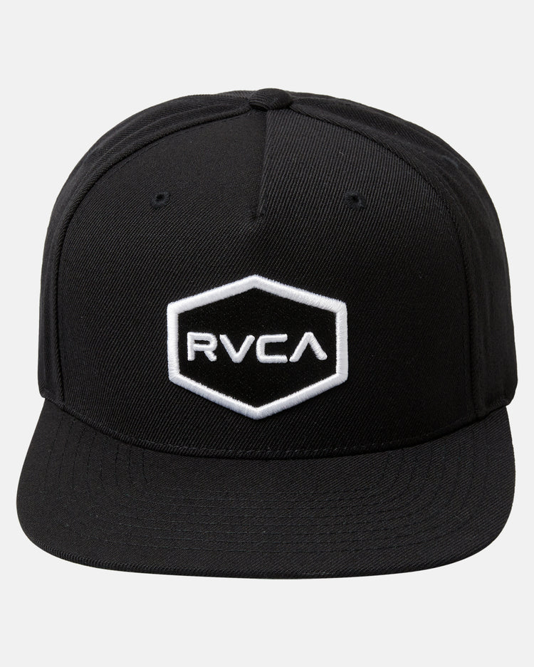 RVCA Snapback Hat - Black/White