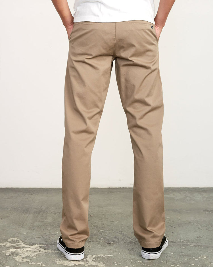 The Weekend Stretch Straight Fit Pants - Dark Khaki