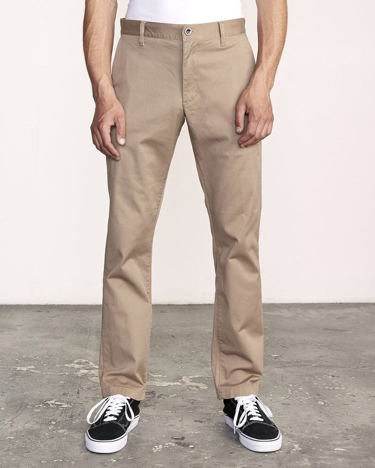 The Weekend Stretch Straight Fit Pants - Dark Khaki