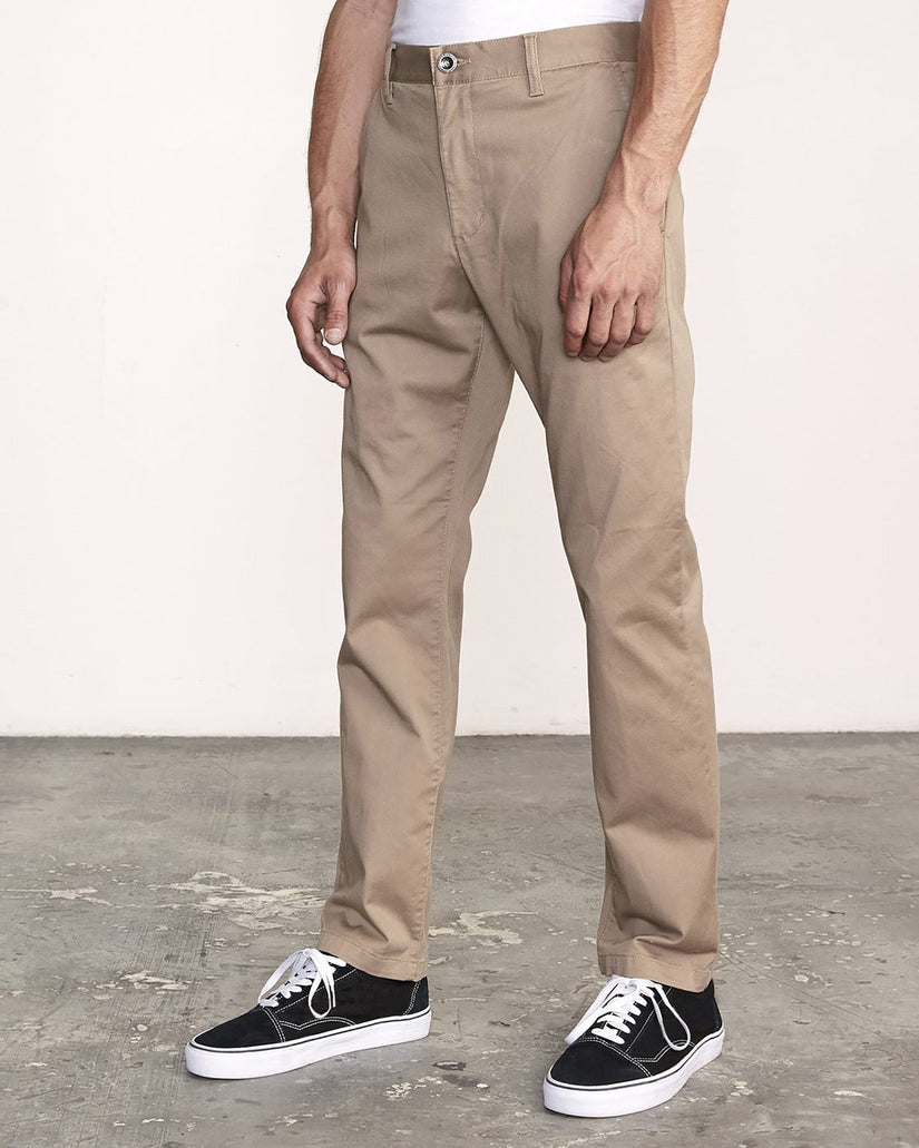 The Weekend Stretch Straight Fit Pants - Dark Khaki