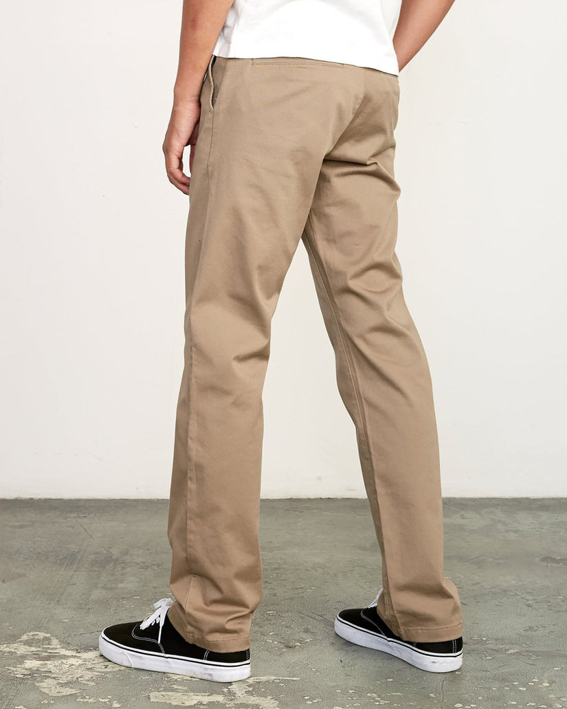 The Weekend Stretch Straight Fit Pants - Dark Khaki