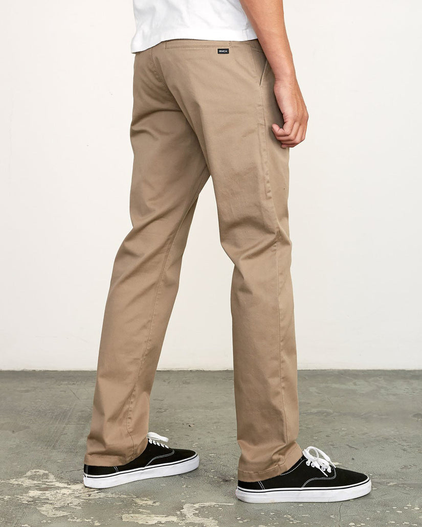 The Weekend Stretch Straight Fit Pants - Dark Khaki