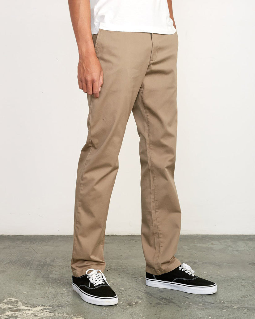 The Weekend Stretch Straight Fit Pants - Dark Khaki – RVCA