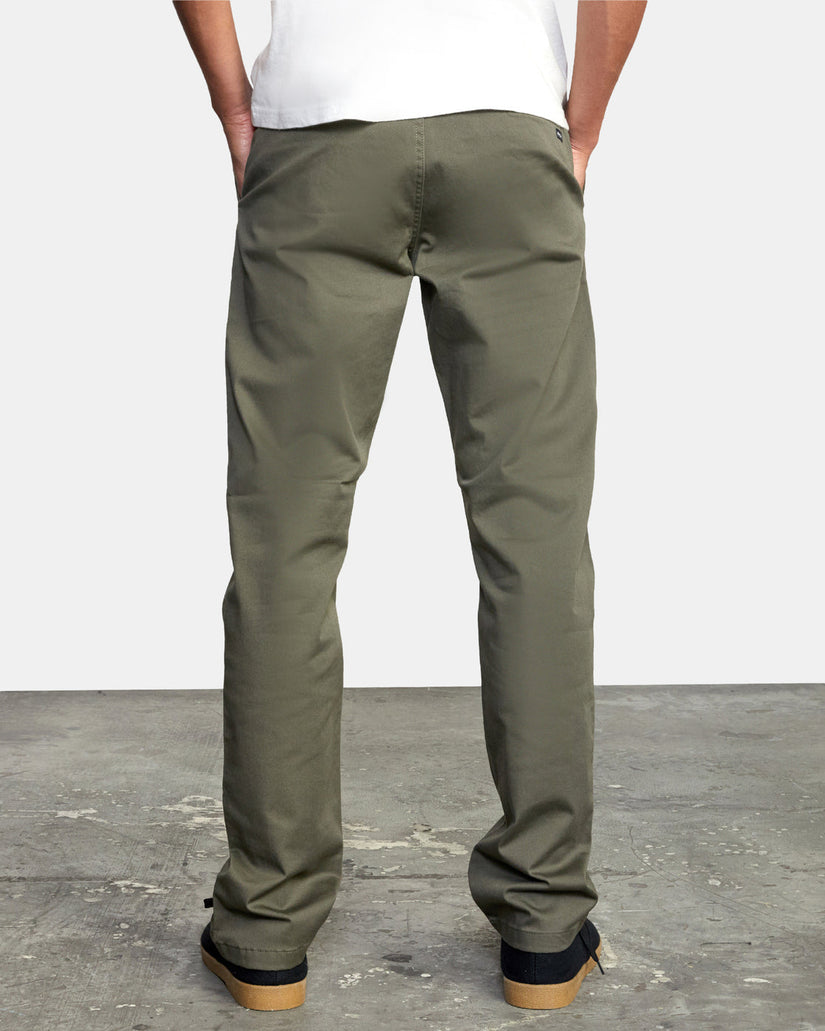 The Weekend Stretch Straight Fit Pants - Olive