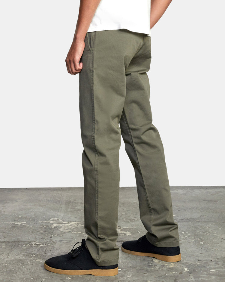 The Weekend Stretch Straight Fit Pants - Olive