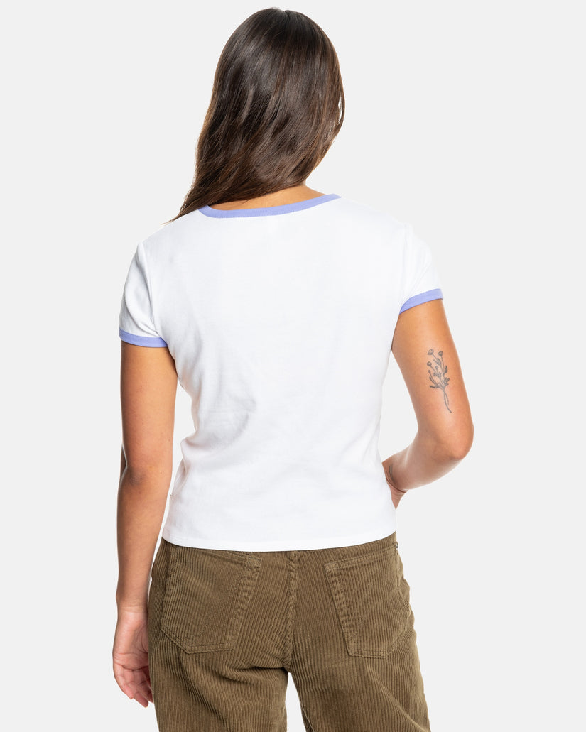 Gabrielle Monceaux Ringer Tee - White