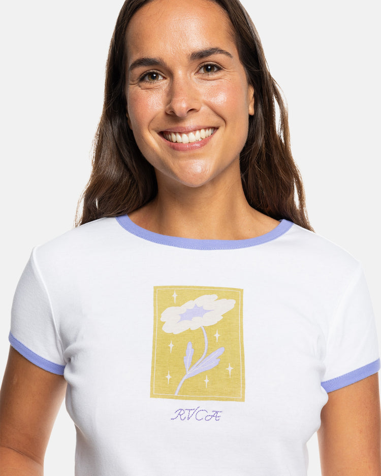 Gabrielle Monceaux Ringer Tee - White