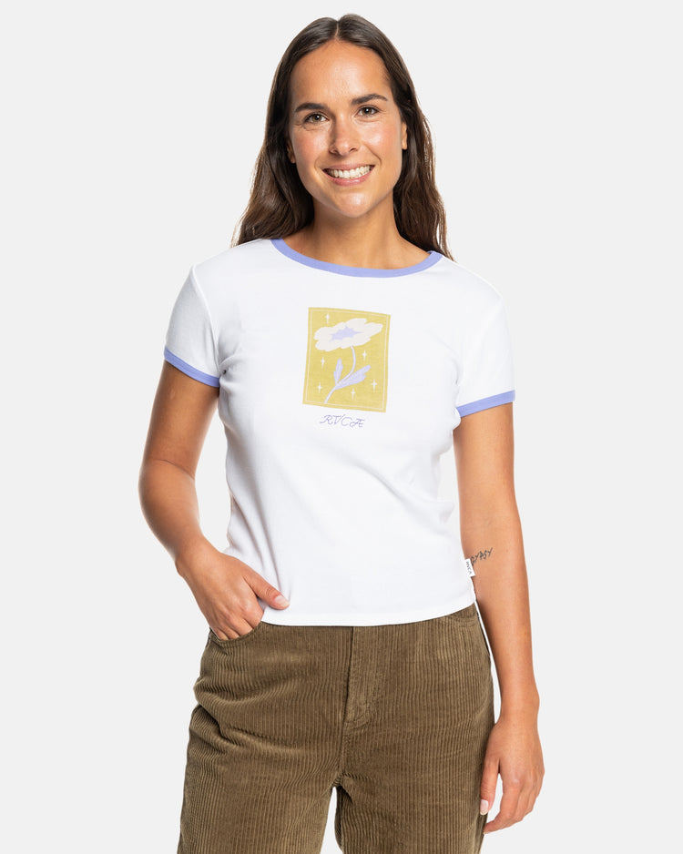 Gabrielle Monceaux Ringer Tee - White