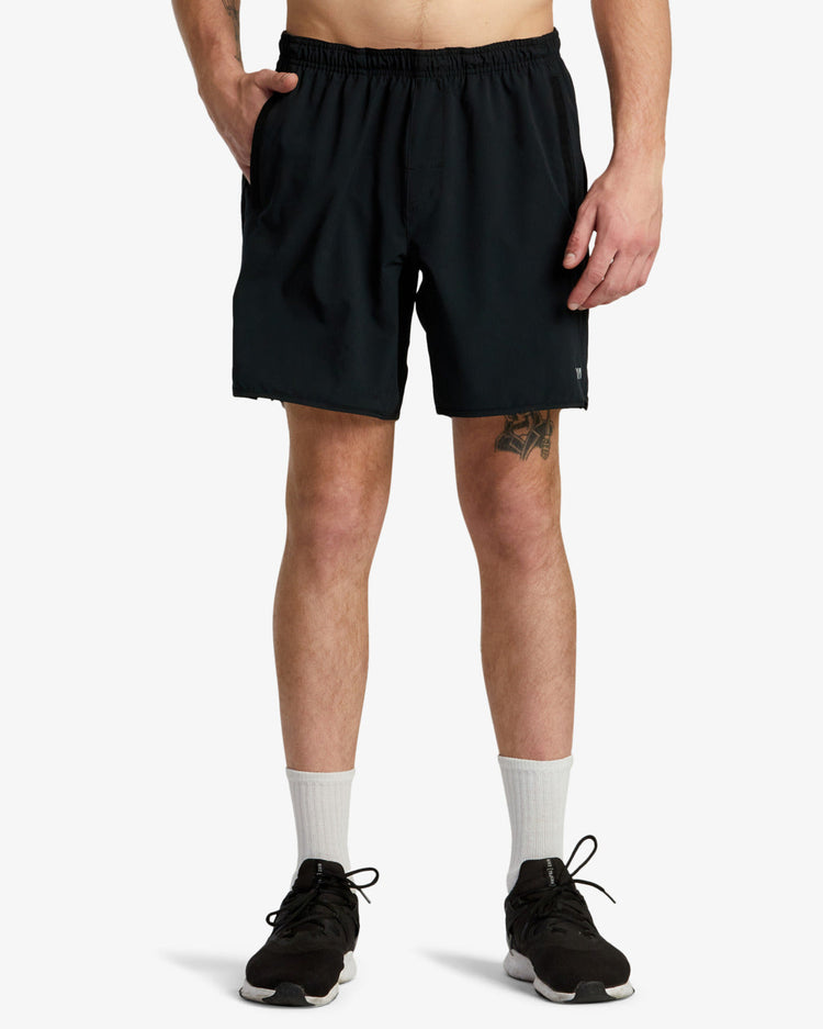 Yogger Stretch 17" Athletic Shorts - Black