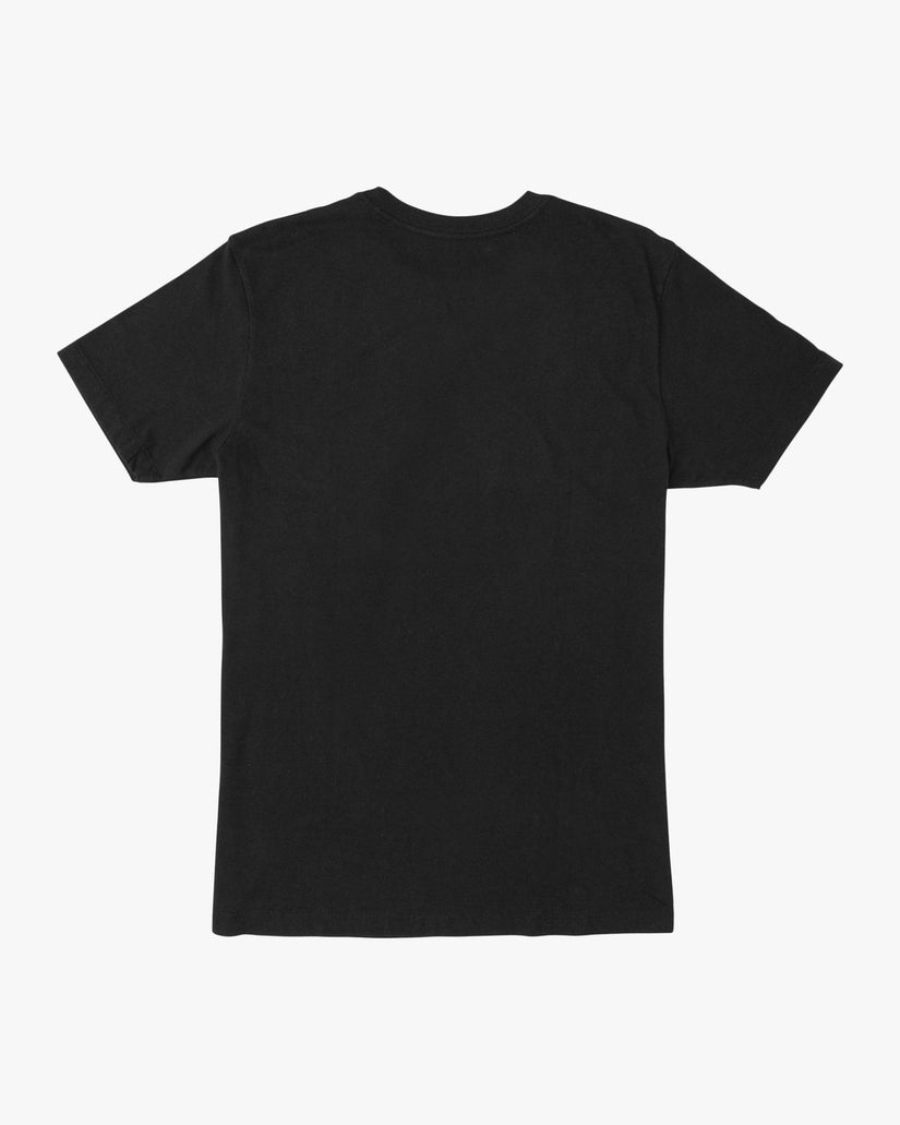 Boys Big RVCA Tee - Black With Blue