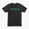 Boys Big RVCA Tee - Black With Blue