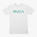 Boys Big RVCA Tee - White/Teal