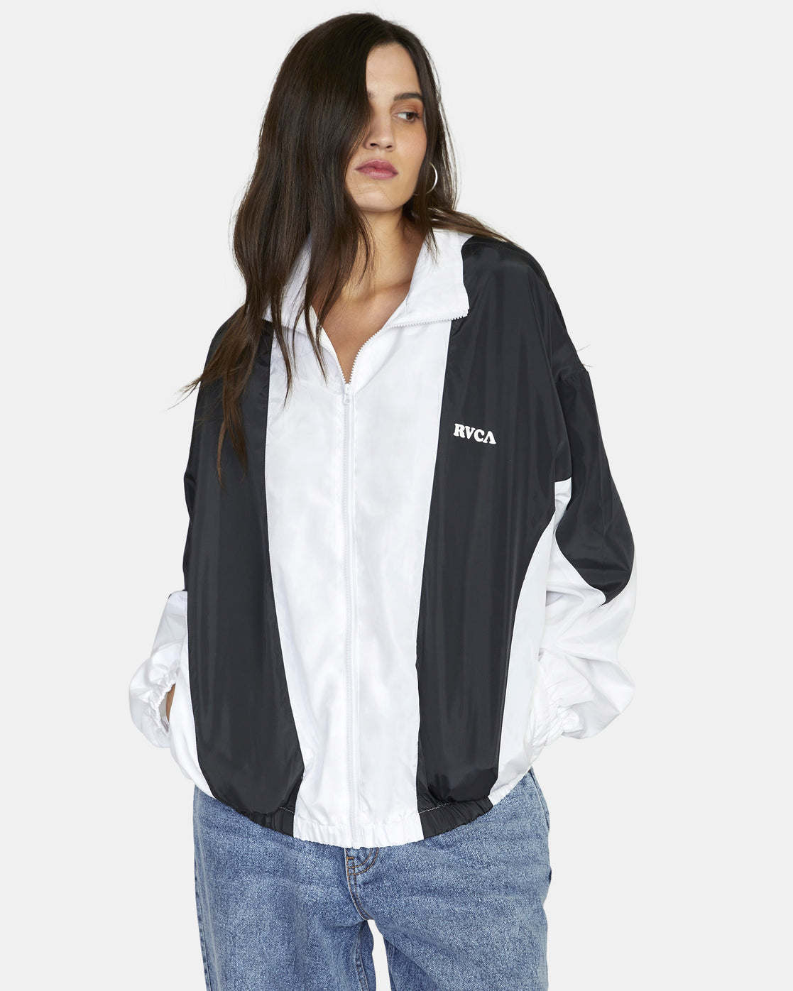 Womens jacket outlet black and white