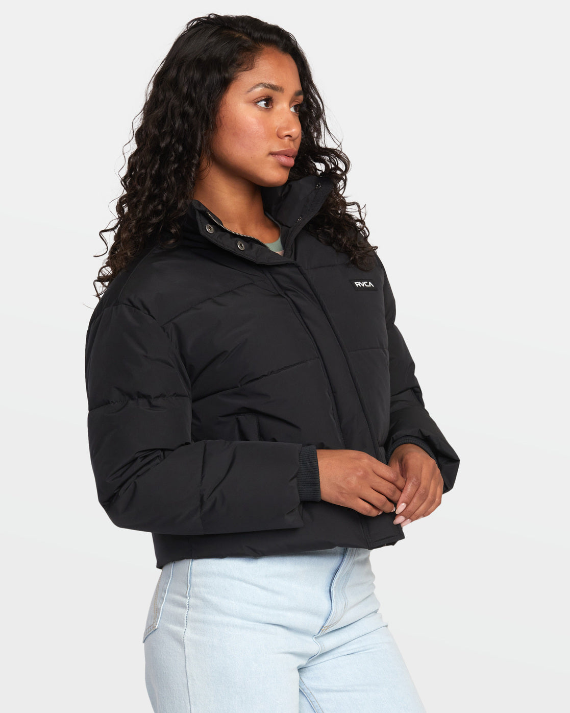 CALIA Women's Bubble Cloud Zip Up Jacket, Pure Black, Size Medium