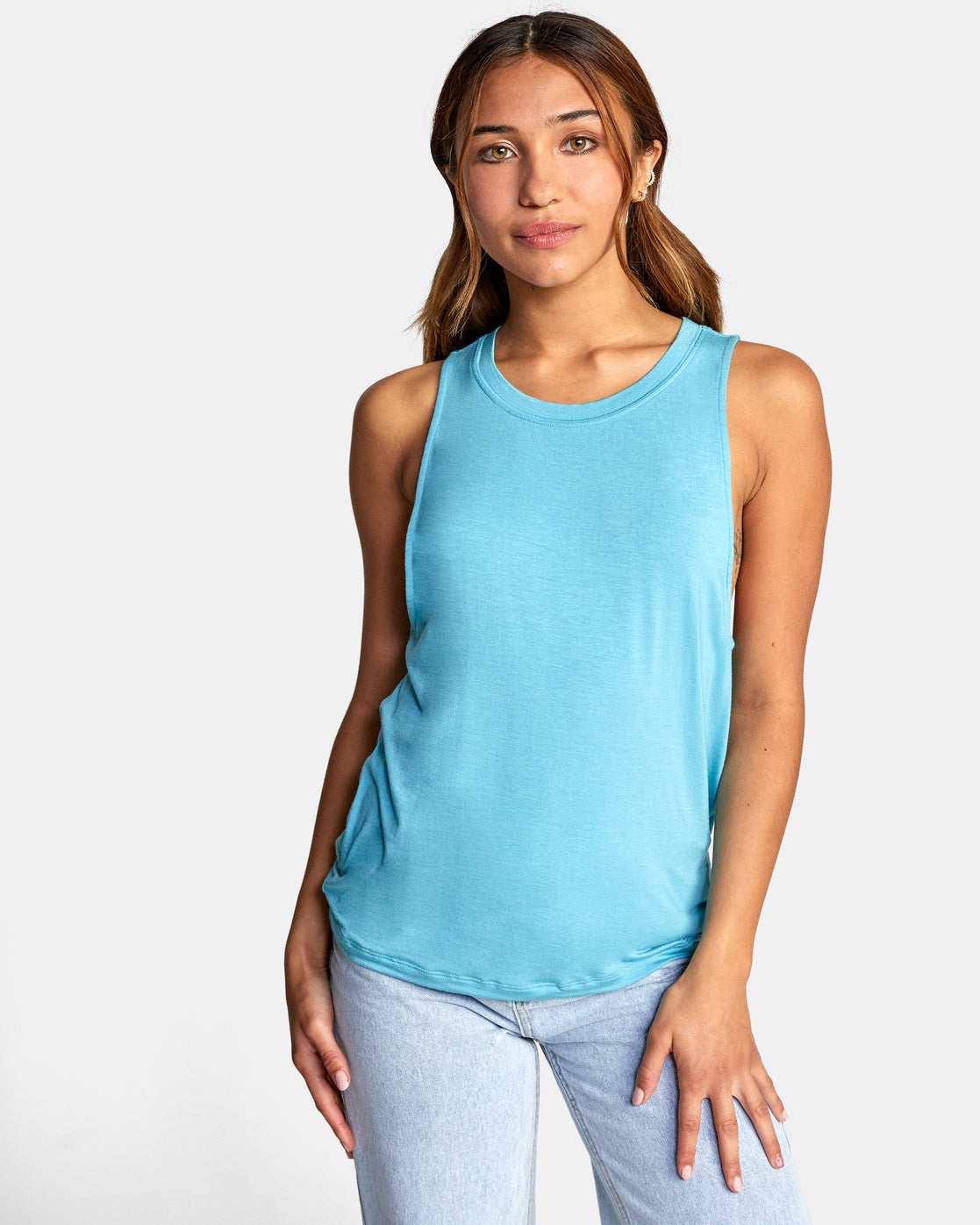 Minted Moto Tank Top Blue Crest