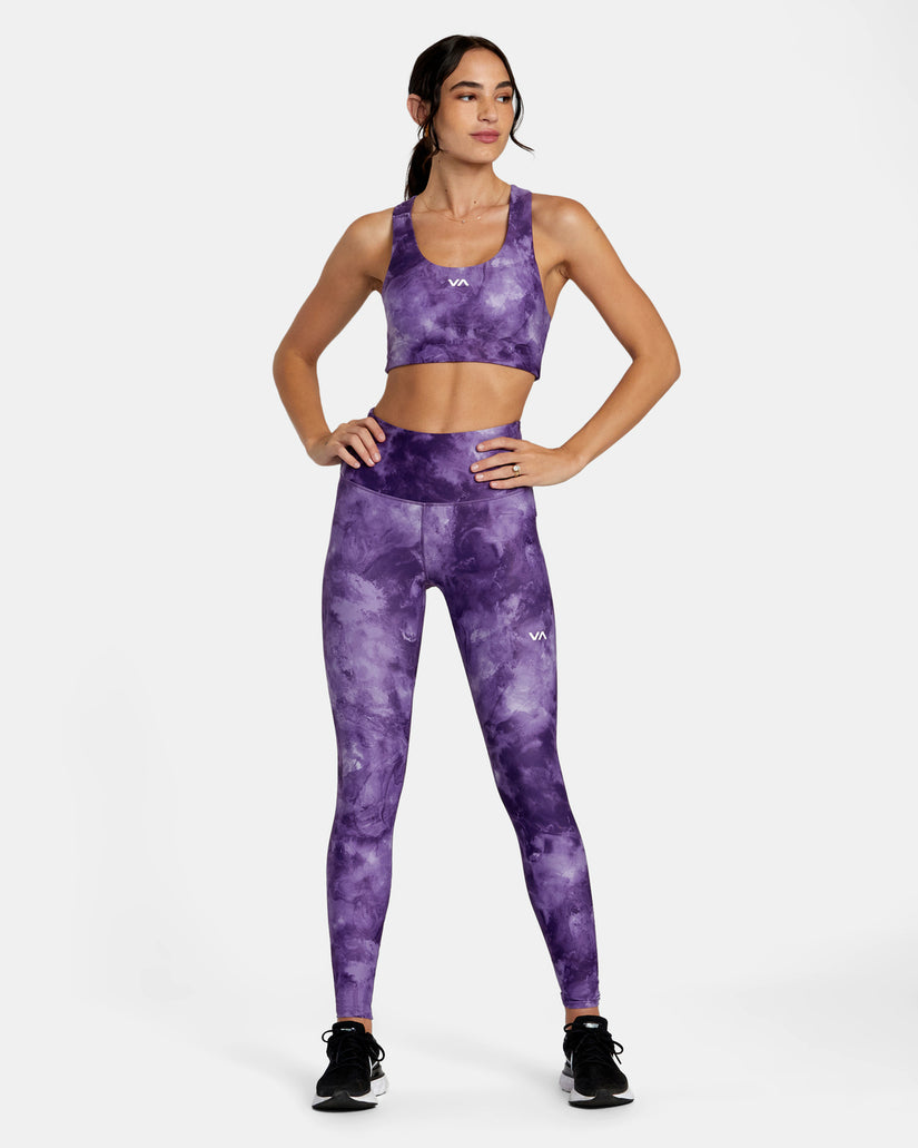 VA Essential Workout Leggings - Grape Tie Dye –
