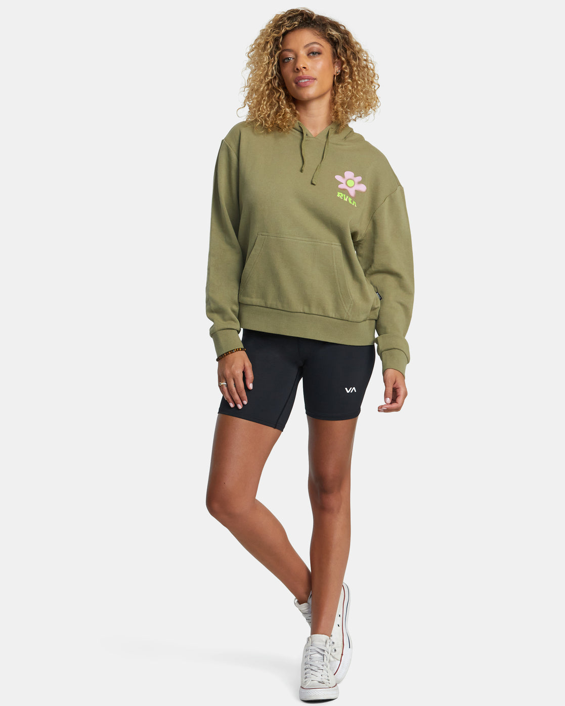 Rvca deals khaki hoodie