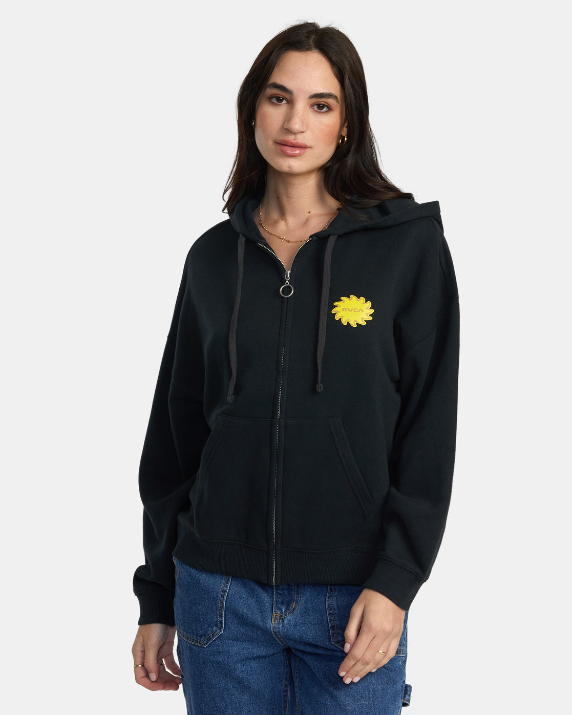 Rvca zip sale up hoodie