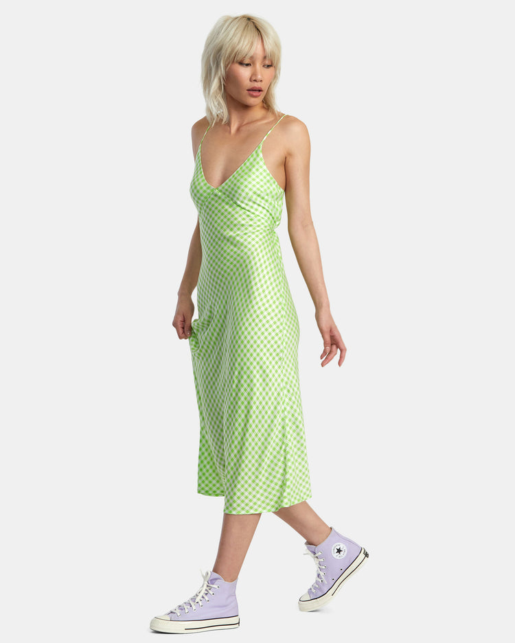 Oh Lord Midi Dress - Green Flash