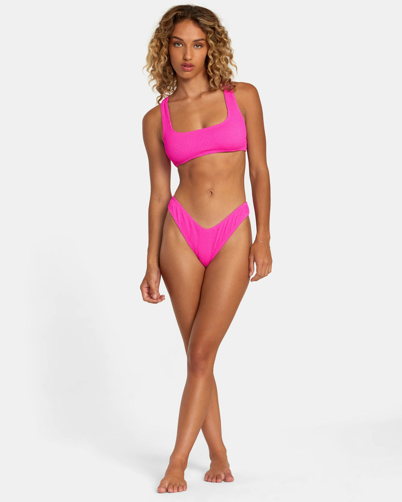 HURLEY TEXTURE BEACH Bralette Bikini Top - Pink