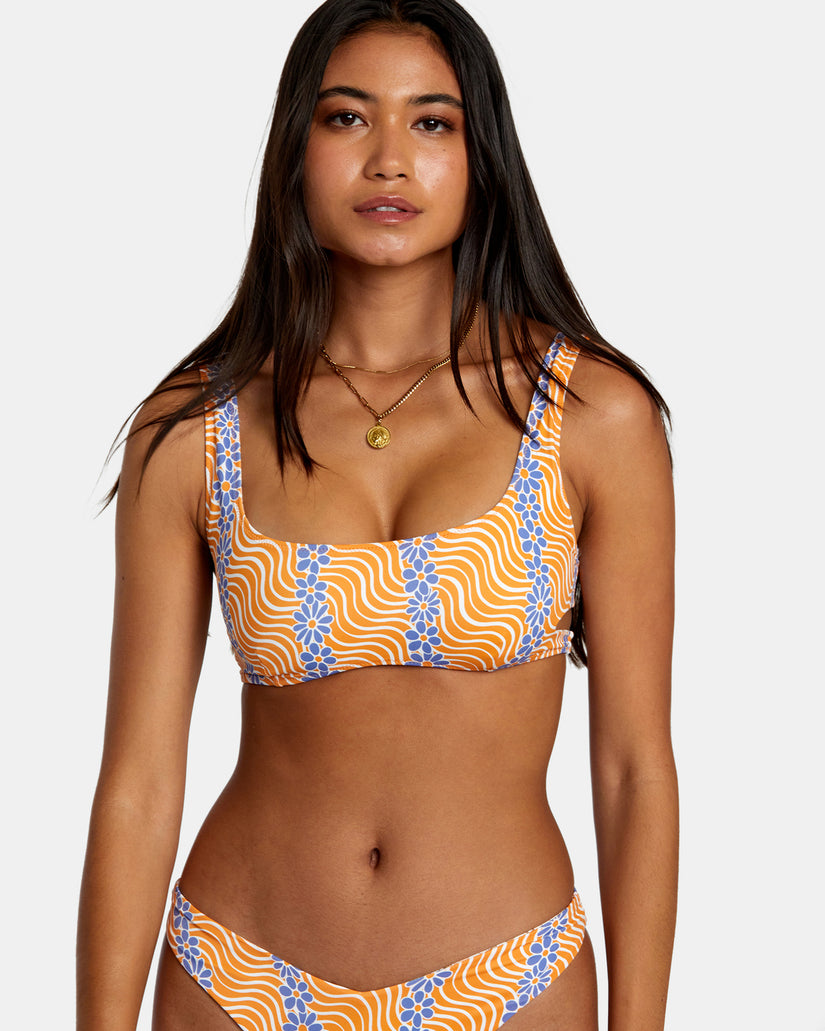 Micro Magic Reversible Bra Bikini Top - Tangerine –