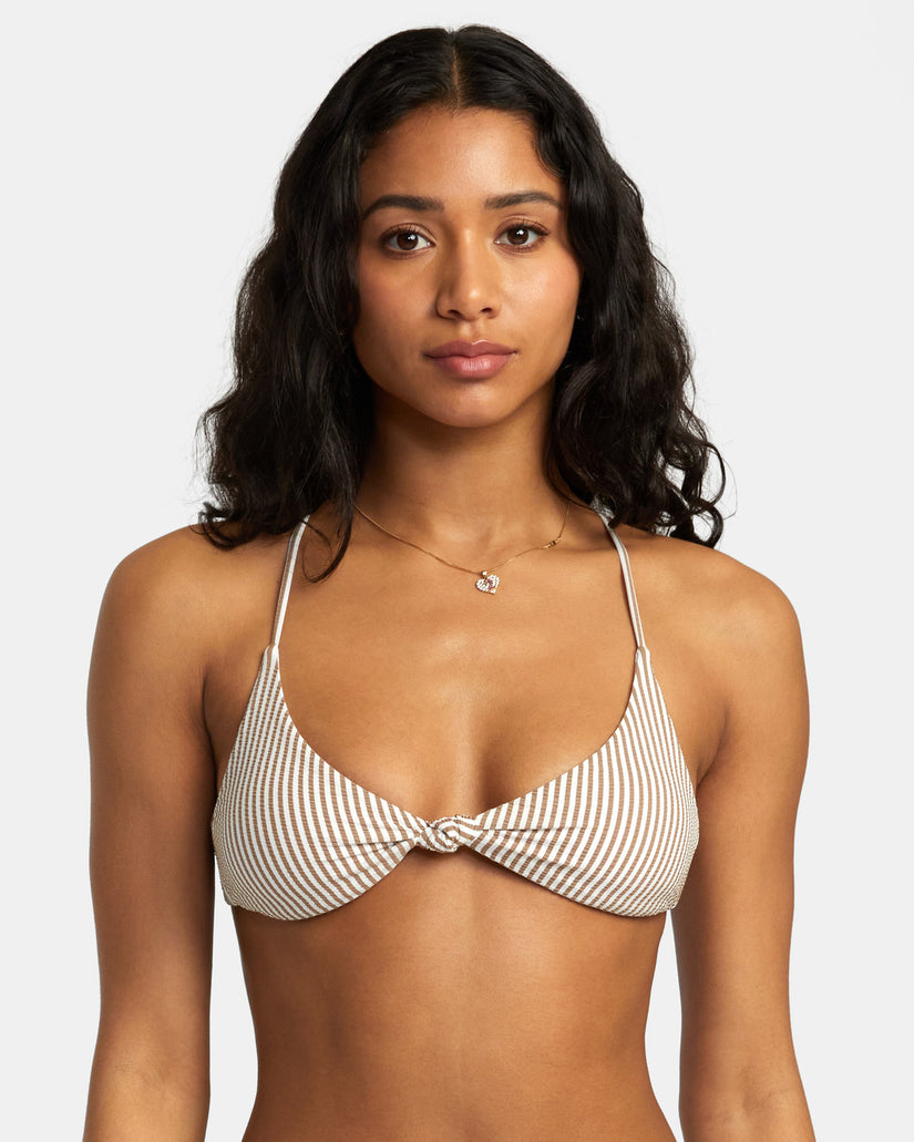 Outfits With Padded Knotted Bralette Bikini Set