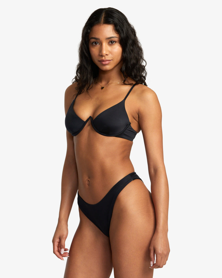 Solid French Bikini Bottoms - Black