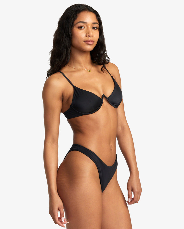 Solid French Bikini Bottoms - Black