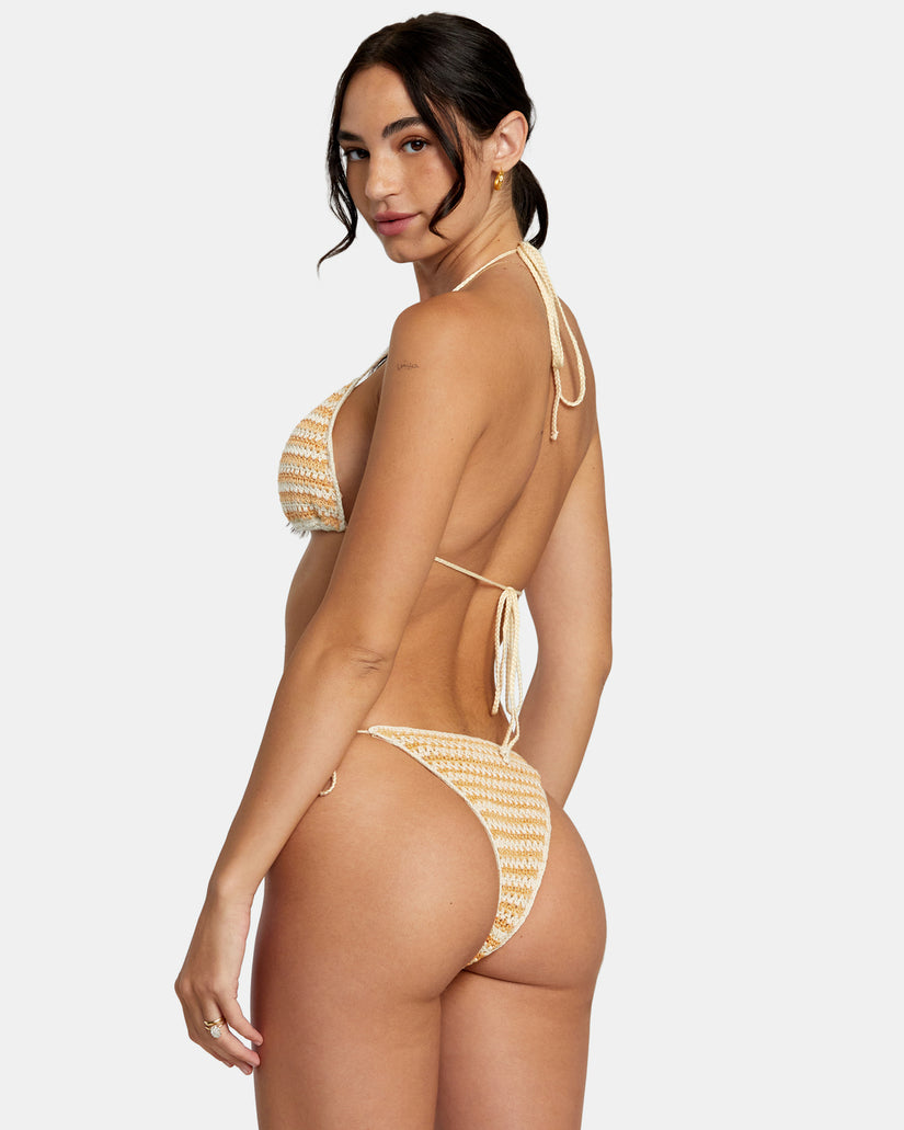 The Cheeky V-Front Mid Rise Bikini Bottom - Sea Urchin & White Sand -  ShopperBoard