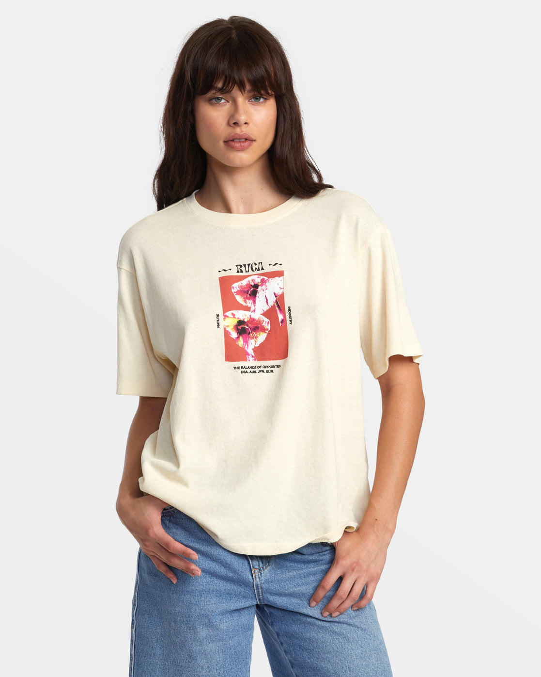 Anyday Tee Jersey 2 Tee - Cream | RVCA