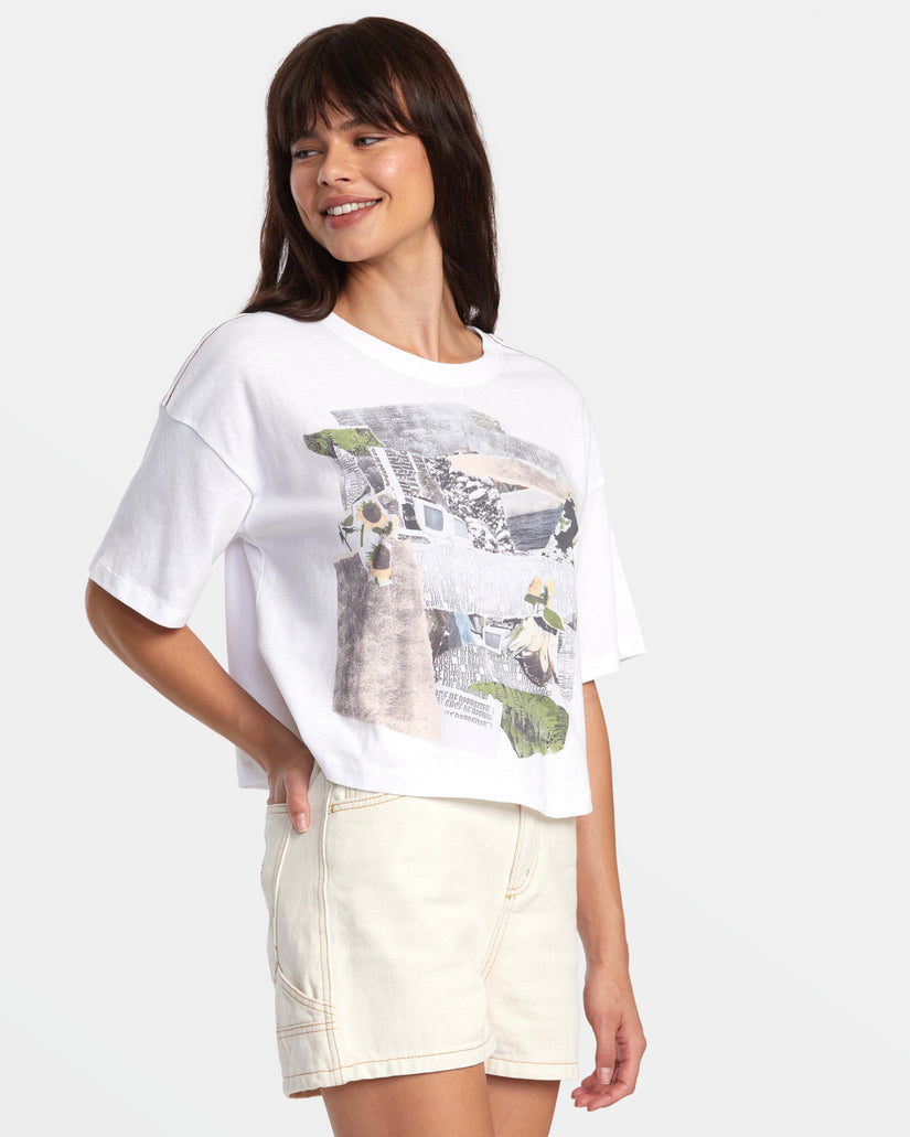 Boyfriend Crop Tee 2 T-Shirt - White