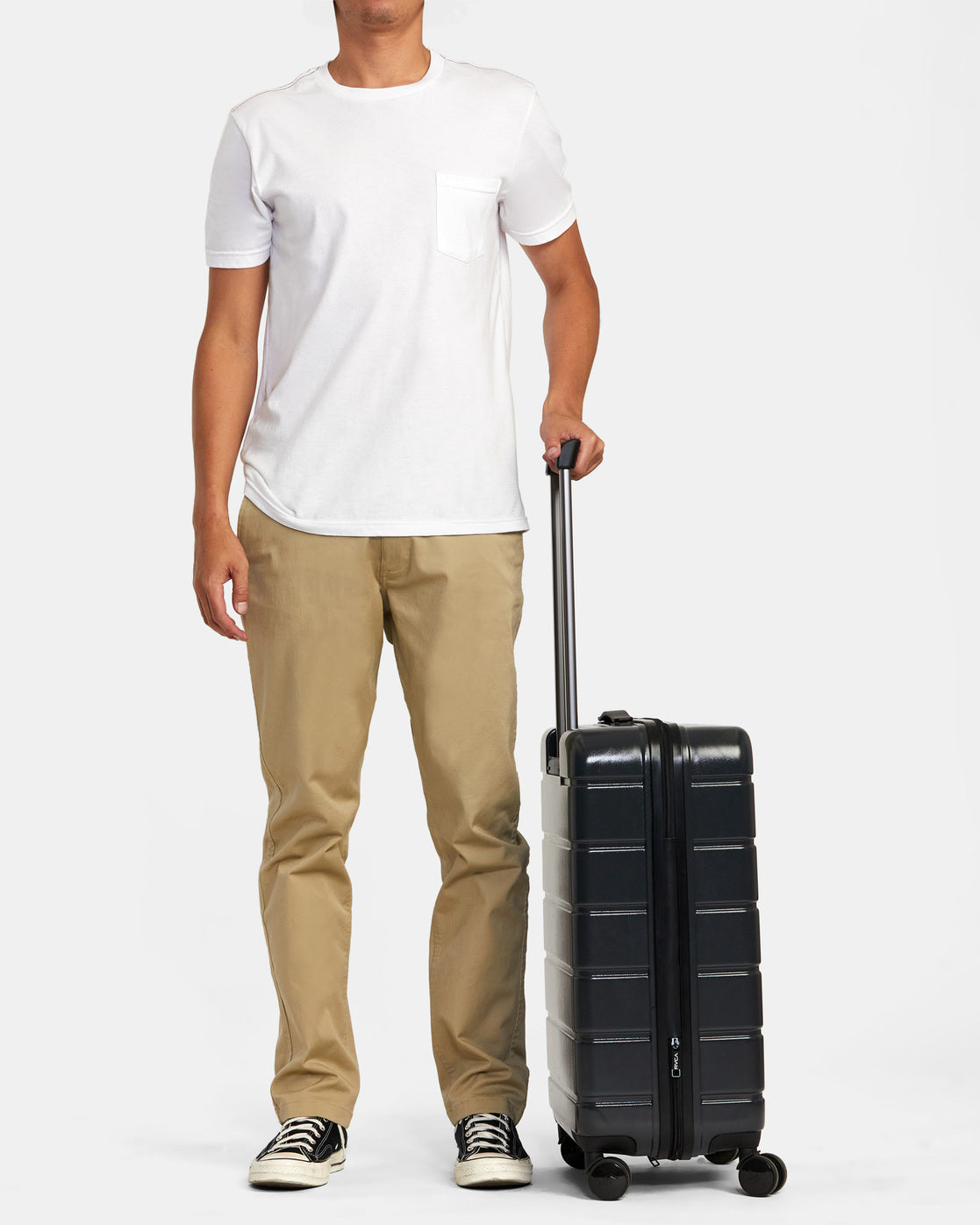 RVCA VA Medium Roller Hardcase Suitcase Black RVCA