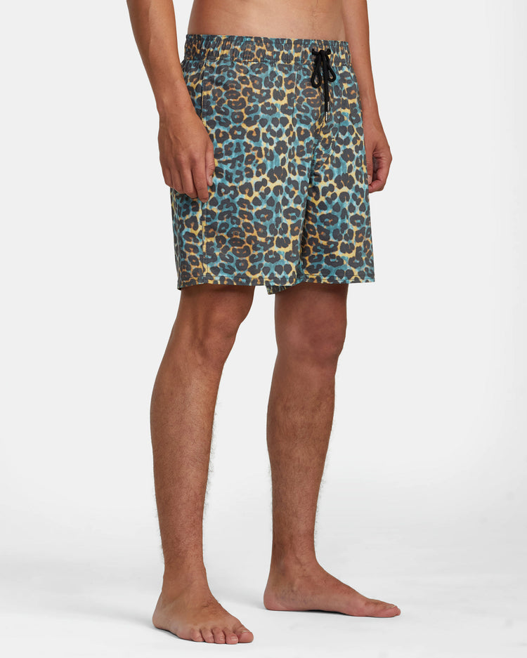 Barnes Elastic Waist Boardshorts 17" - Cheetah